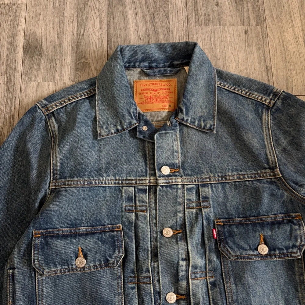 Levi’s x DENIM TEARS Dark Wash Blue Denim Type II Jacket Sample NWOT